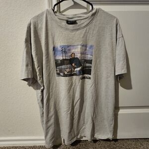 Ice Cube Graphic T-Shirt Gray Hip Hop Rap Tee Classic Car Photo Print Size L